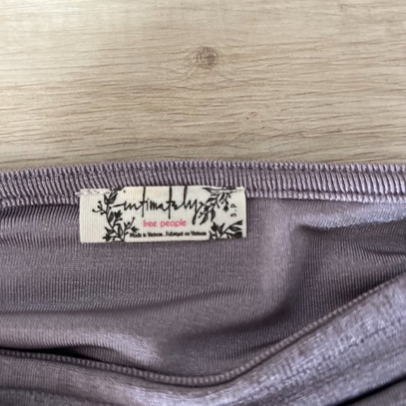 Free People Meant To Be Shiny Purple Ruched Long Sleeve Bodysuit Size S - Picture 6 of 6